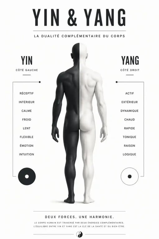 Symbolique du côté gauche du corps entre polarité Yin et pôle affectif
