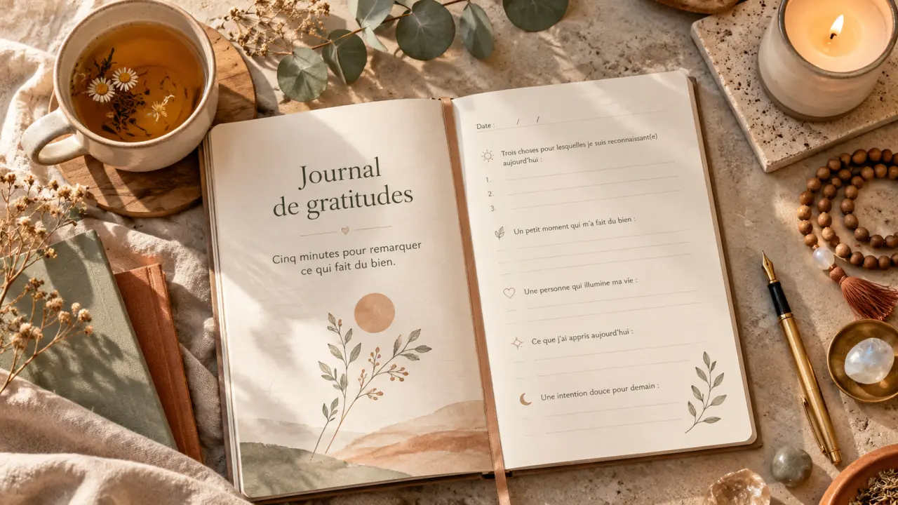 Journal de gratitudes : cinq minutes pour remarquer ce qui fait du bien