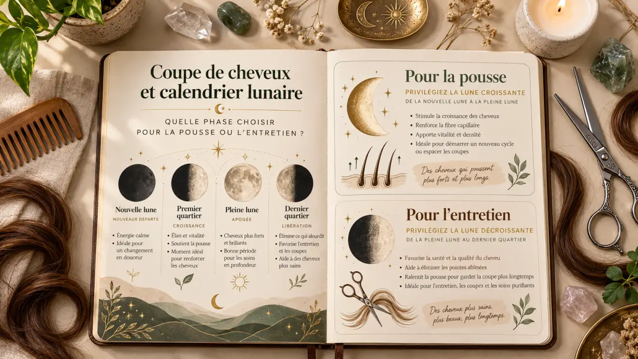 Coupe de cheveux et calendrier lunaire : quelle phase choisir pour la pousse ou l’entretien ?