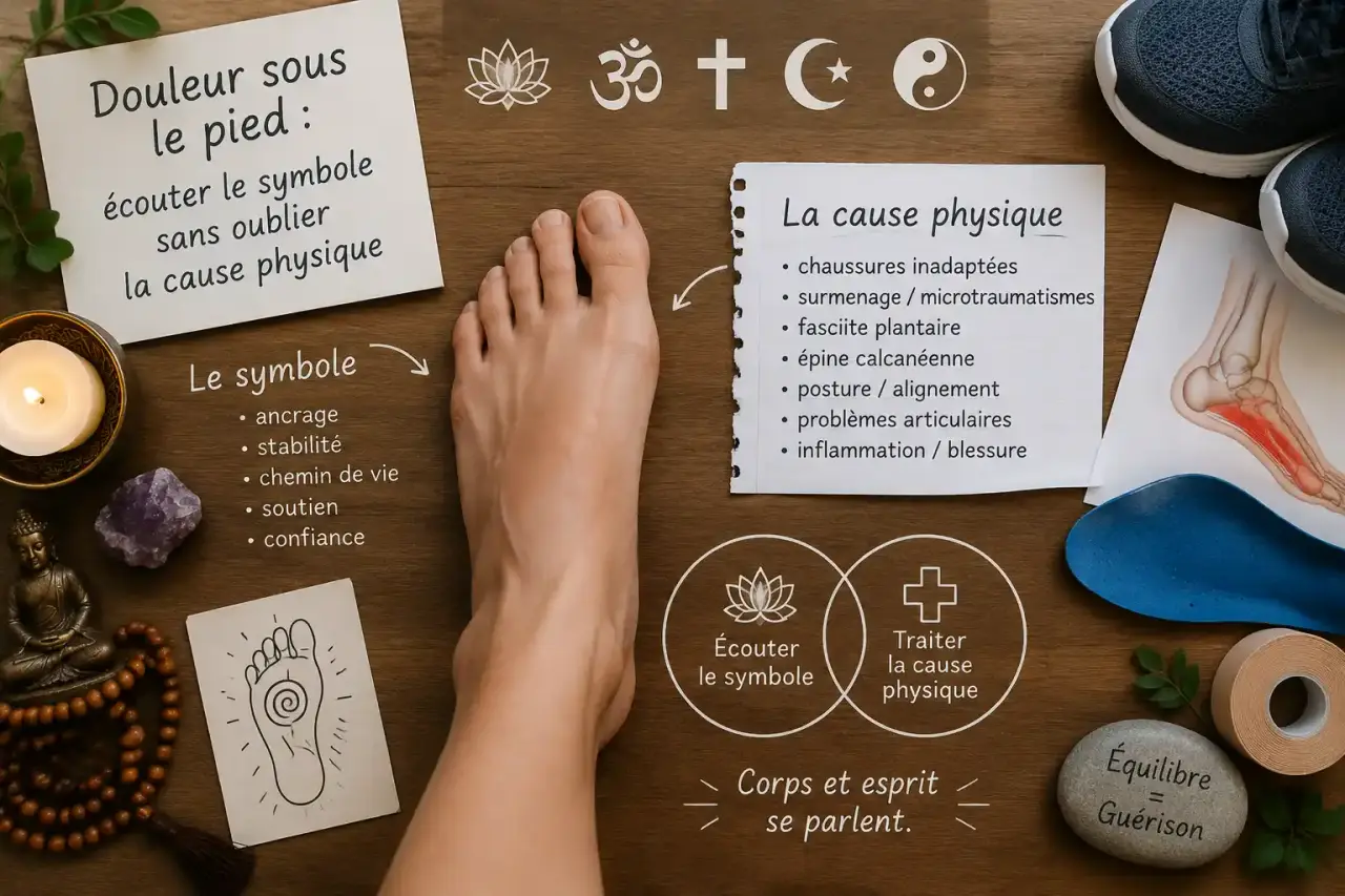 Douleur sous le pied : écouter le symbole sans oublier la cause physique