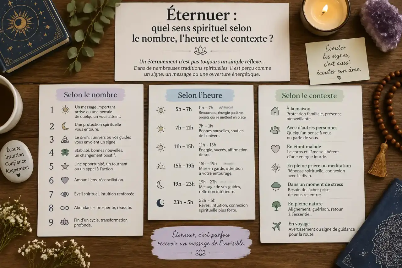 Éternuer : quel sens spirituel selon le nombre, l’heure et le contexte ?