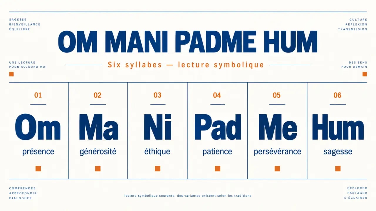 Om Mani Padme Hum : les six syllabes et leur symbolique dans le bouddhisme tibétain