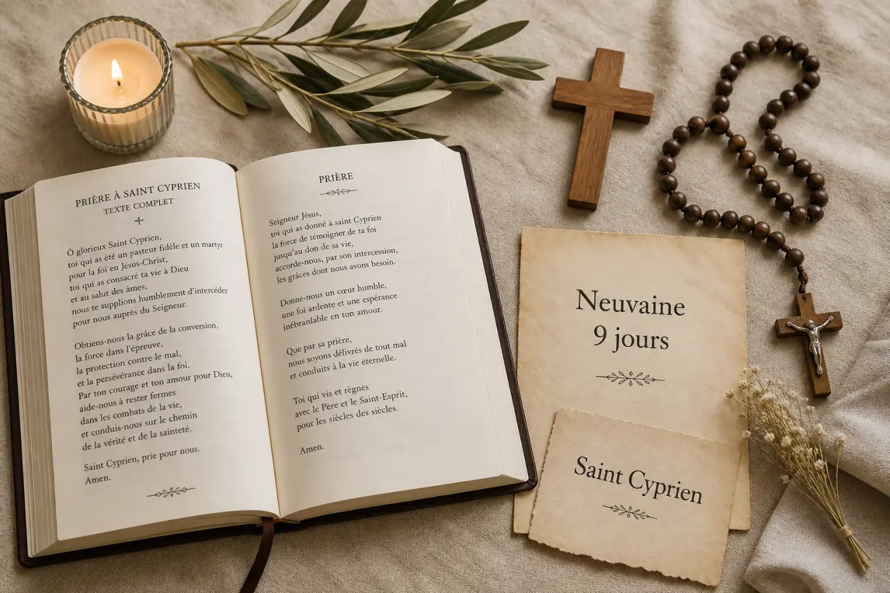 Prière à saint Cyprien : texte complet, neuvaine en 9 jours et confusions à éviter